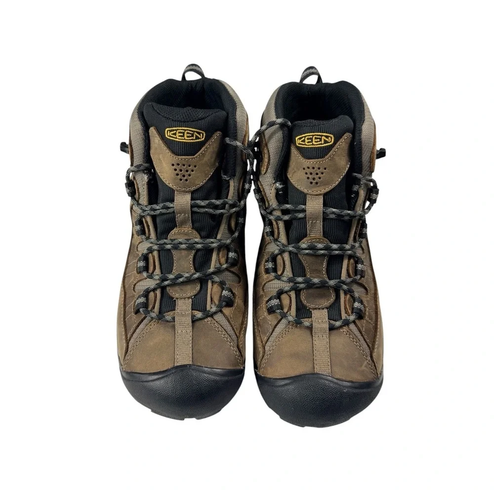 KEEN Targhee II Mid WP Mens 9 Wide Hiking Boots Shitake Brindle 1012126 NWOB